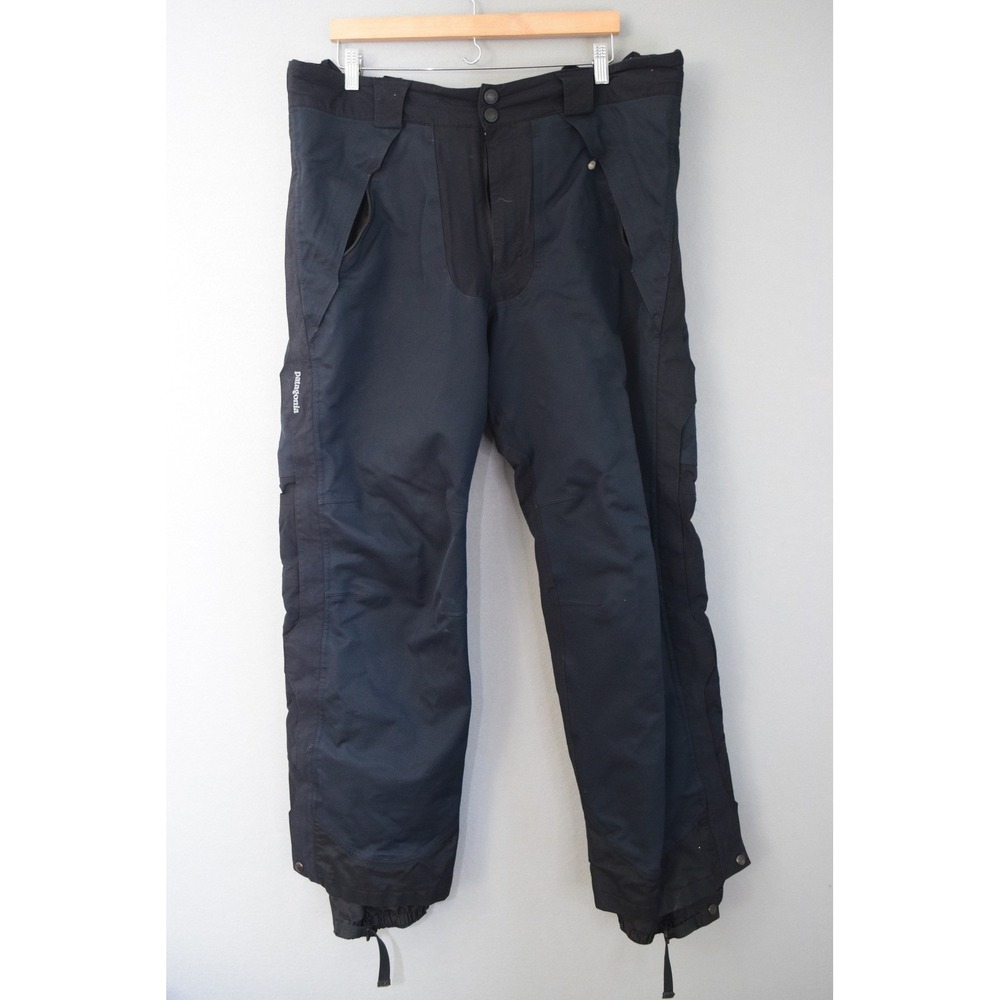 Patagonia Ski Pants 38 Black Snowboard Winter Men Gorpcore Insulated Powder Town